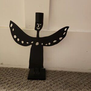 Metal candle holder. Made overseas. Angel?